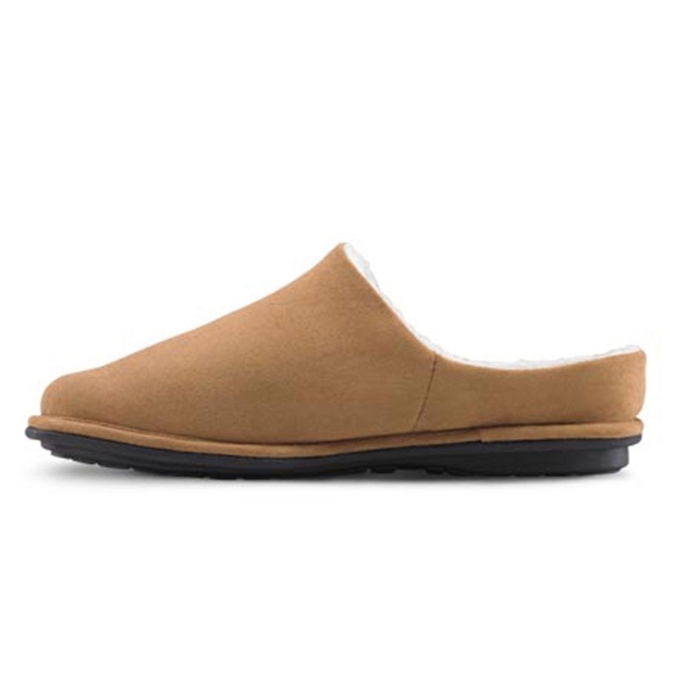 Dr.Comfort Men's Easy Therapeutic Slippers Camel Size 8 Wide - Picture 3 of 15
